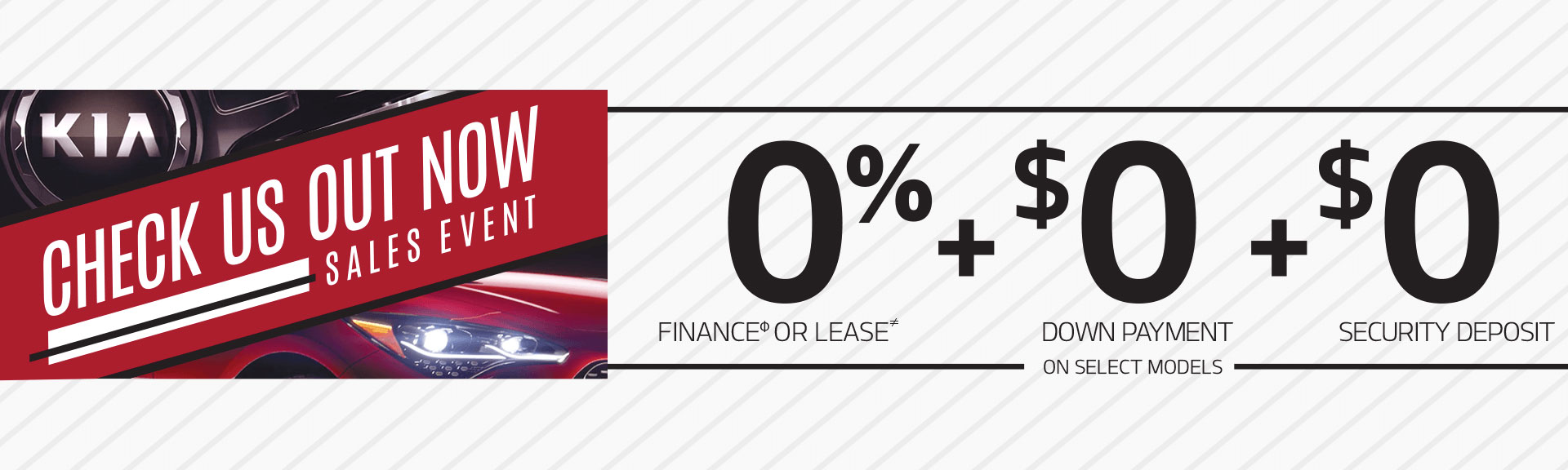Check Us Out Now Sales Event